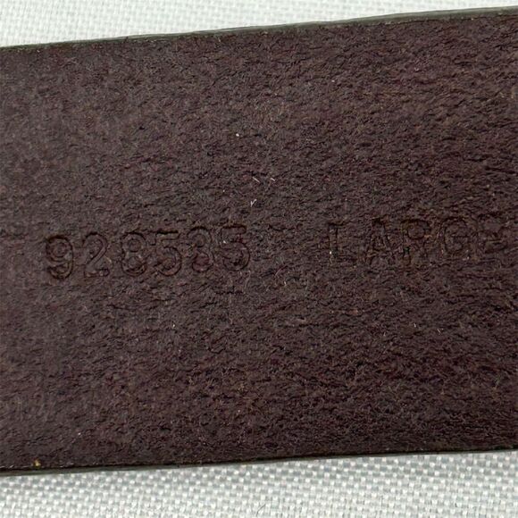 GUESS Woman's Brown Leather Belt w/ Turquoise Buckle Size Large Western Vintage - Picture 11 of 16